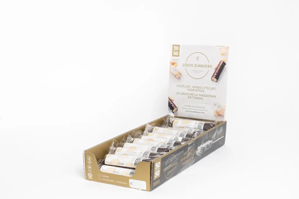 24x40G BUCHES AU MASSEPAIN ENROBÉES DE CHOCOLAT