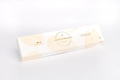 [114.326] 8 STUKS CHOCOLADE PRALINES MET MARSEPEINVULLING