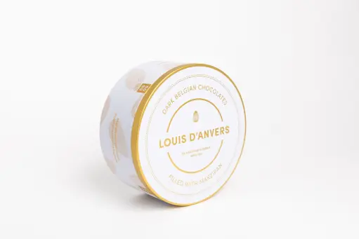 [114.526] BOÎTE EN MÉTAL AVEC 20 PRALINES